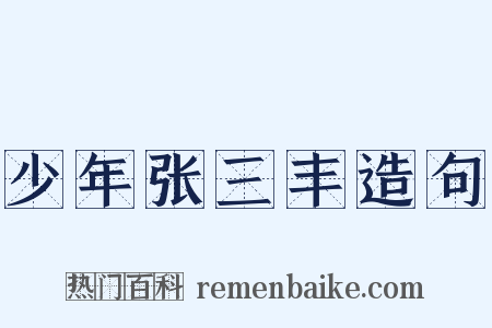 少年张三丰造句是什么意思的图片